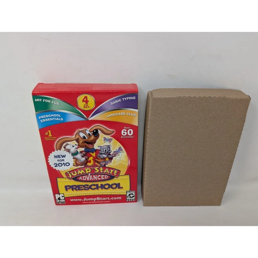 Jump Start Advanced Preschool 4 CD-ROM Set PC Game Windows XP 2010 Small Box